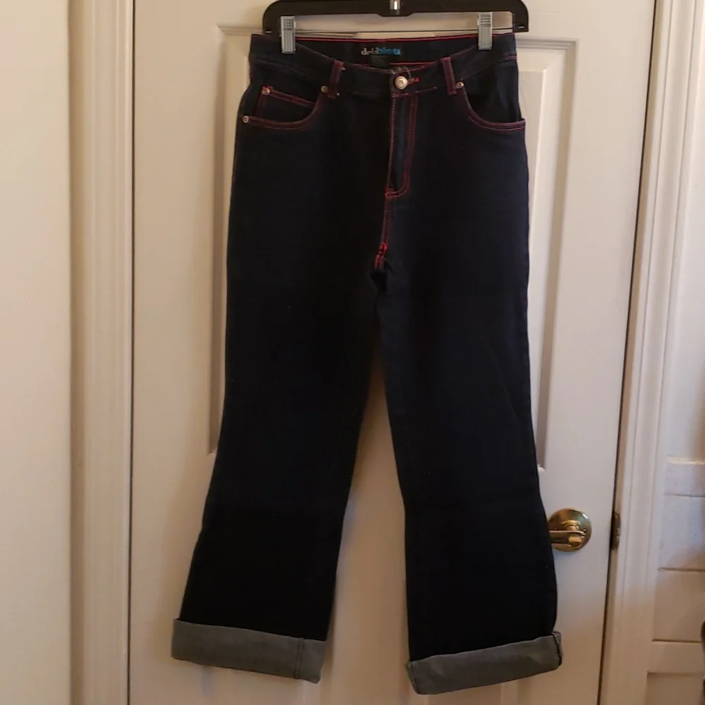Deja Blue Dark Stonewash Jeans Size 8 - Picture 2 of 5